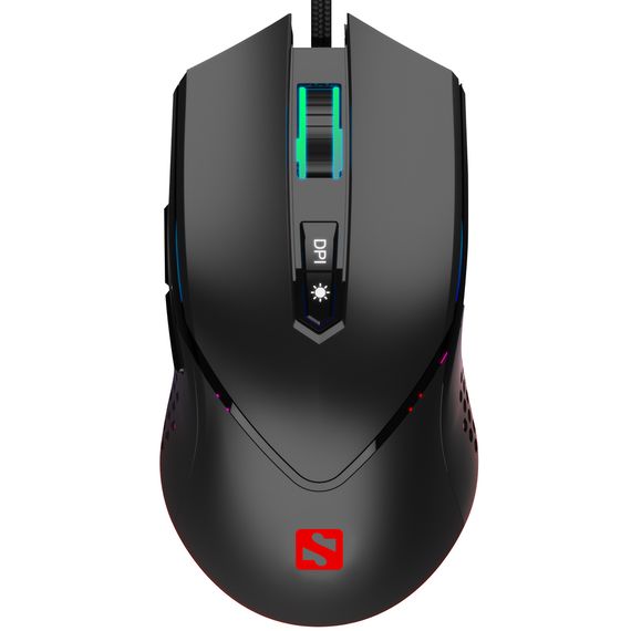 Мишка Sandberg Azazinator Mouse 6400 RGB, ігрова, 6400dpi., 7кн.Huano чорна | Зображення 4