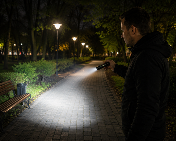 Ручний ліхтарик S 200 / Акумуляторний ліхтарик UKC Luminous S200 / Потужний LED ліхтар | Зображення 1