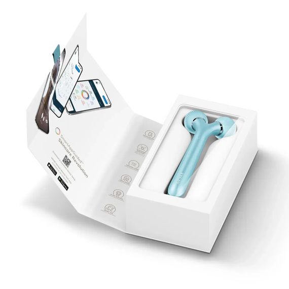 Електронний ультразвуковий ролик для обличчя GESKE Sonic Facial Roller 4в1 gray, Бірюзовий | Зображення 8