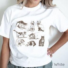 Футболка женская с принтом повседневная XL Белая