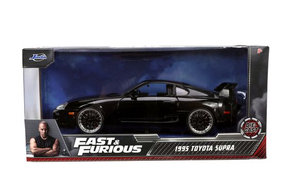 Игровая металлическая машинка Fast and Furious Тайота Супра black 1995 | Зображення 9
