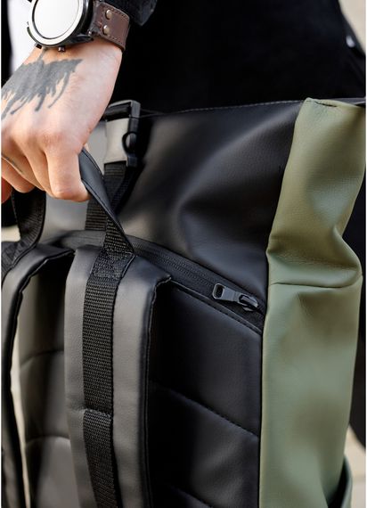Чоловічий рюкзак Sambag RollTop X хакі 41 х 27 х 18 см (24320119m) | Зображення 3