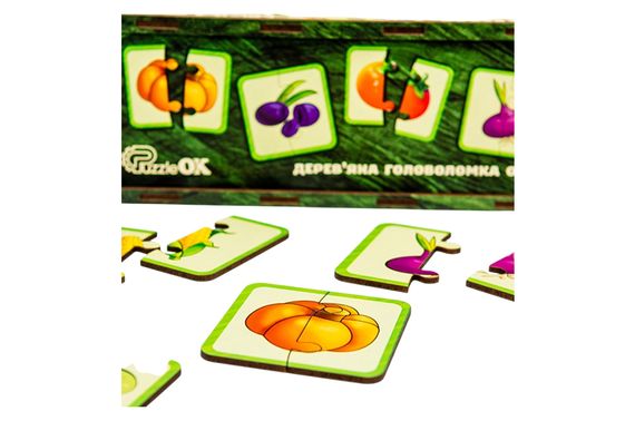 Головоломка дерев'яна Puz-95963 "Овочі" PuzzleOk | Зображення 3