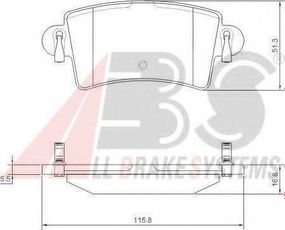 Колодка гальм. диск. OPELRENAULT MOVANOMASTER задн. (вир-во ABS) A.B.S. 37289 на RENAULT MASTER II Van (FD)