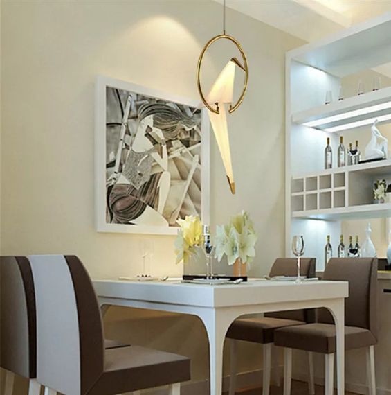 Люстра світлодіодна підвісна LED світильник для квартири на стелю лед 26309 Золото 80-160х35х35 см. | Зображення 4