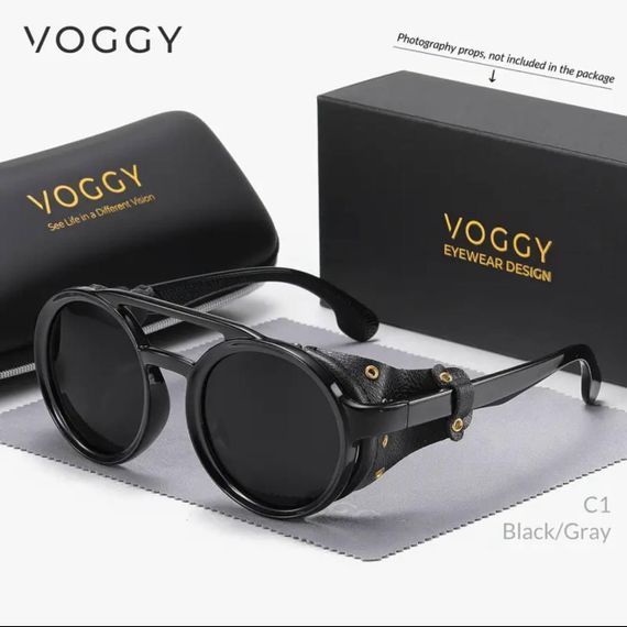 Окуляри для сонця Voggy Black з ефектом затемнення та сучасним дизайном