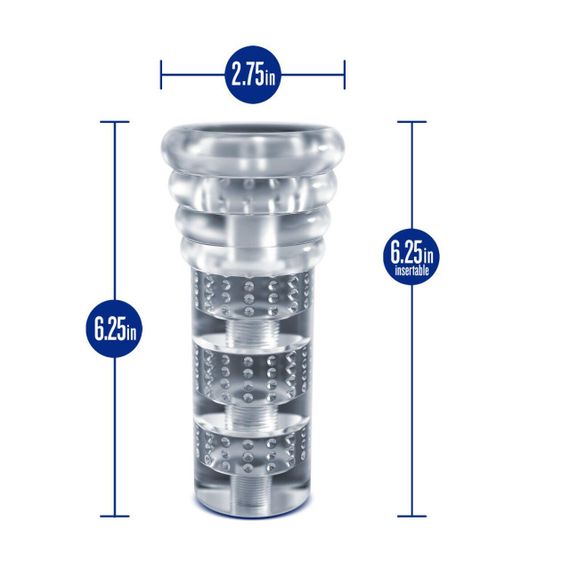 Мастурбатор Blush Rize – Luz Glow in the Dark Masturbator – Clear, всмоктування, світиться в темряві Sex Aura | Зображення 4