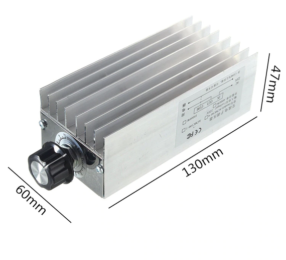 Регулятор напряжения, мощности, Диммер 6000W - AC 220V | Зображення 1
