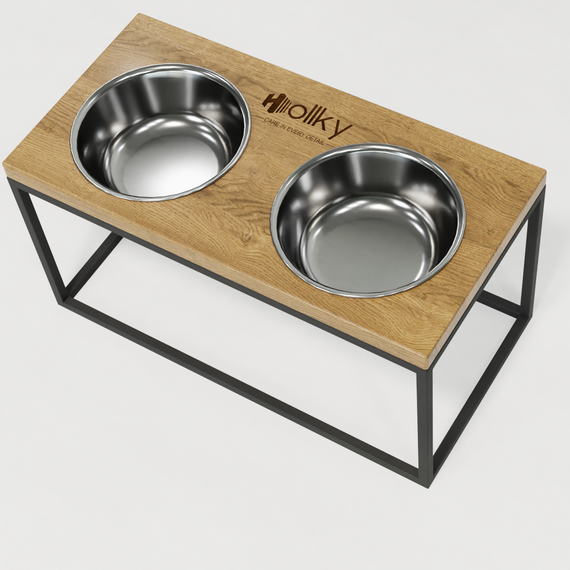 Миски на подставке для средних и больших собак Hollky Base L (2 × 0,95 л) BL-422120- GRNT | Зображення 6