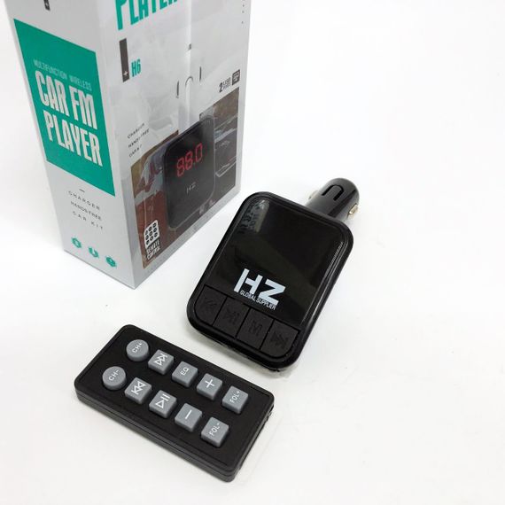 Fm трансмітер в машину HZ H6-12-24V, Трансмітер для машини в прикурювач Перехідник машину для музики HQ-82