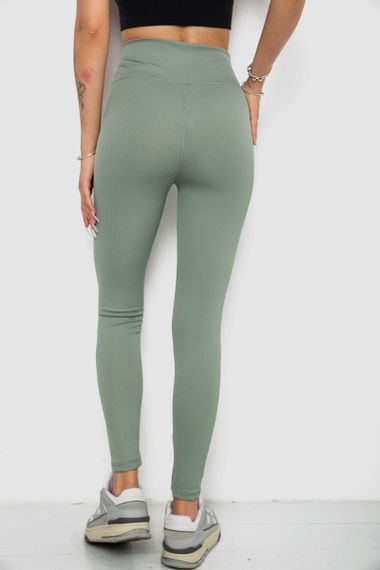 Лосины однотонные в рубчик, цвет оливковый, 238R606-1 | Зображення 3