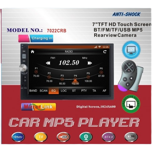 Автомагнитола 7022 7" 2DIN USB разъем  AVI, MPEG, WMA, MP3, MP4 черный (lp-87414_2881) | Зображення 2