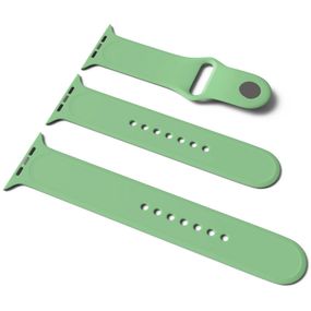 Силіконовий ремінець для Apple Watch Sport Band 38/40/41/42mm(ser.10) (S/M & M/L) 3pcs М'ятний / Mint