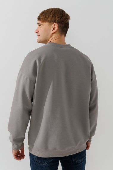 Світшот з принтом чоловічий YI HAN 3A050 А24023МР M Сірий shop (2000990874405) | Зображення 3