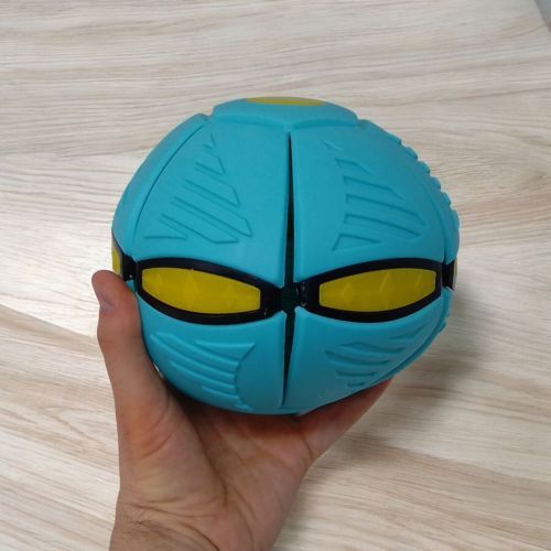Мʼяч-трансформер зі світлом "Flat Ball Disc: Мʼячик-фризбі", синій | Зображення 1