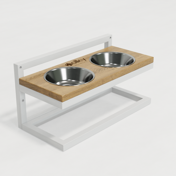 Миски на подставке с регулировкой высоты Hollky Flex S FS-422523-WHNT | Зображення 2