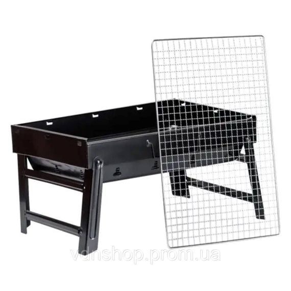 Мангал переносний складаний з решіткою 43×30×23.5 см HP450M | Зображення 2