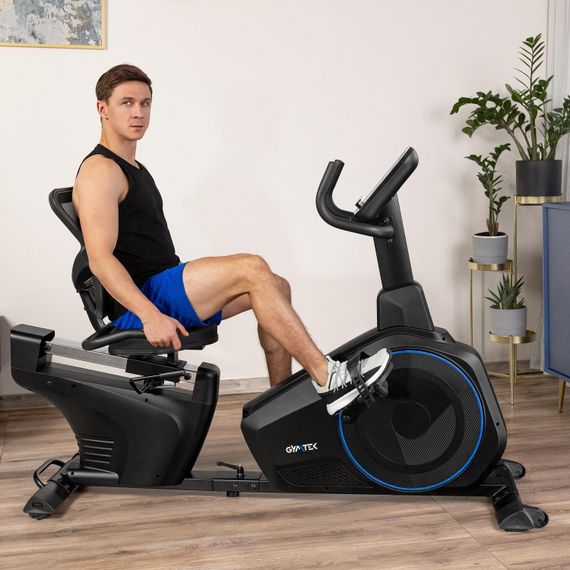 Горизонтальний велотренажер Gymtek XBR6000 електромагнітний синій | Зображення 5