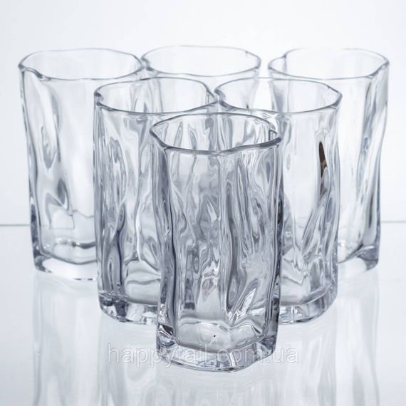 Набір склянок для напоїв Crinkle Glass 6 штук по 270 мл HP-17-62