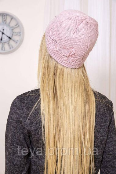 Жіноча шапка рожевого кольору з вовни розмір one size FA_000945 | Зображення 1