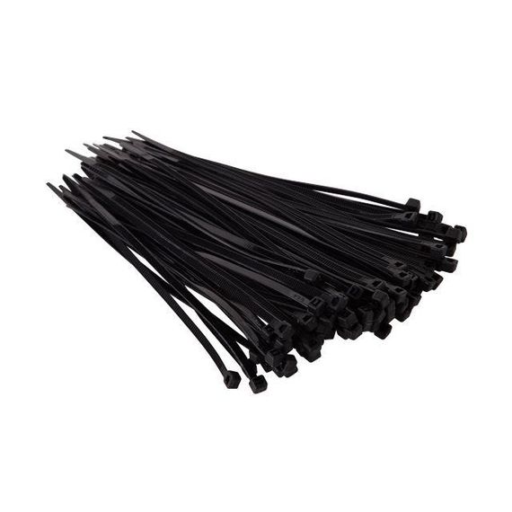 Хомут пластиковий 3,6*150 мм, чорний, 100 од. INTERTOOL TC-3616 | Зображення 1