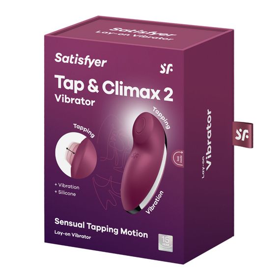 Вібростимулятор-пульсатор Satisfyer Tap & Climax 2 Red, ефект постукування пальцем | Зображення 6