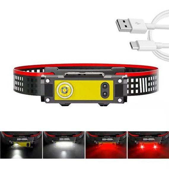 Ліхтар налобний ZP-198 BL-T124-ХРЕ+COB (White+Red) | Зображення 4