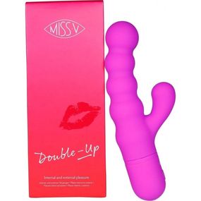 Вібратор-кроль рельєфний Double Up Miss V, фіолетовий Sex Aura