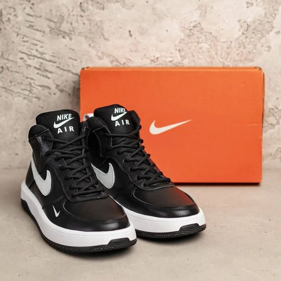 зимові шкіряні ботинки  Nike колір чорний/ білий | Зображення 7