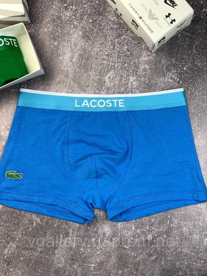 Чоловічі труси Lacoste набір боксери Лакоста 5 штук бавовна шортики брендовий комплект боксерок | Зображення 8