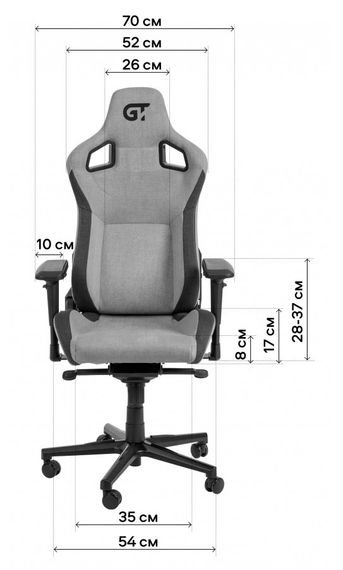 Кресло геймерское GT RACER X-8005 Light blueBlack | Зображення 8