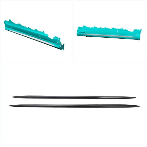 Бокові пороги (для AMG-Line / CLS63 AMG SD 2015-2018, Карбон) для Mercedes CLS C218 рр | Зображення 1