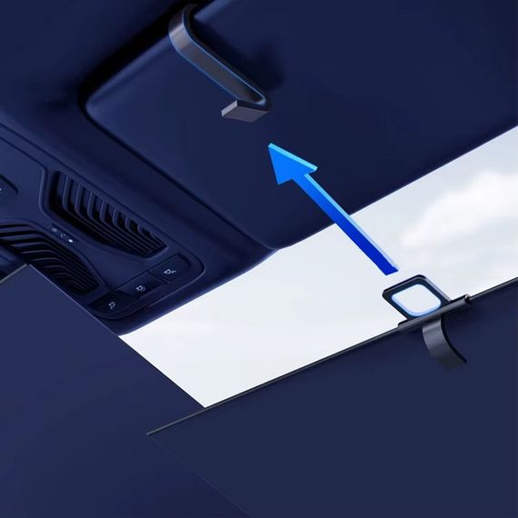 Солнцезащитная шторка на лобовое стекло (комплект из 2 шт) (1.35x0.7m) Black | Зображення 4