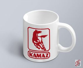 Чашка  з принтом авто логотип Kamaz  (02010102040)