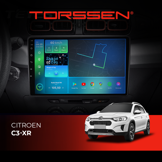 Штатна магнітола Torssen Citroen C3-XR F10432 4G Carplay DSP