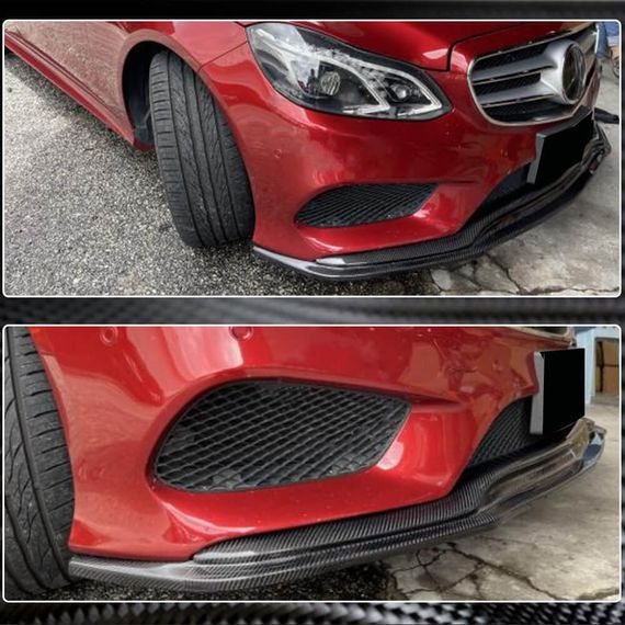 Передний Бампер Лип V1 для AMG-Line 2013-2016 Карбон для Mercedes E-сlass W212 | Зображення 2