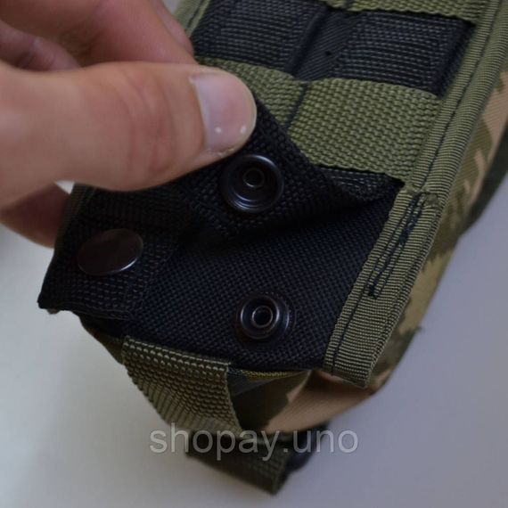 Подсумок на 2 магазина двойной из кордуры пиксель MOLLE тактический OM-84 | Зображення 8