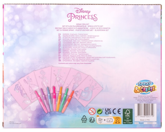 Набір Disney Princess Спрей-ручки з трафаретами (DP22364) | Зображення 1