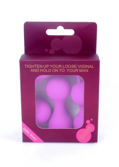 Набір вагінальних кульок - Silicone Kegal Balls Set Purple Sex Aura | Зображення 4