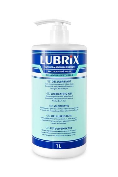 Лубрикант на водній основі Lubrix (1 л) без парабенів | Зображення 1