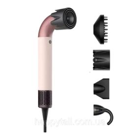 Фен стайлер Super Hairdryer мультистайлер 1600 Вт прилад для волосся з холодним гарячим повітрям 4 насадки Рожевий HP-3P