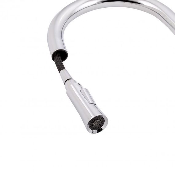 Змішувач для кухні Qtap Evicka з висувним виливом QTEVI9135103UC Chrome | Зображення 6