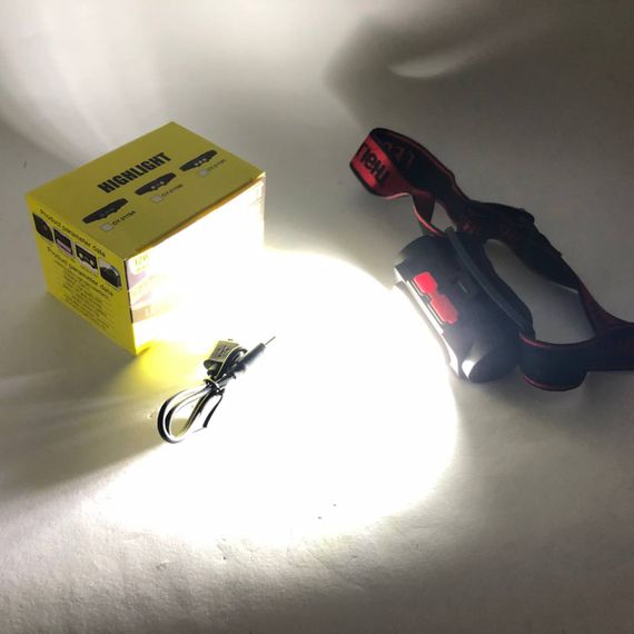 Налобний ліхтар для сантехніка PLD-2119B-XPE+2COB(white+red), Наголовний ліхтар для нічної їзди YM-59 | Зображення 2