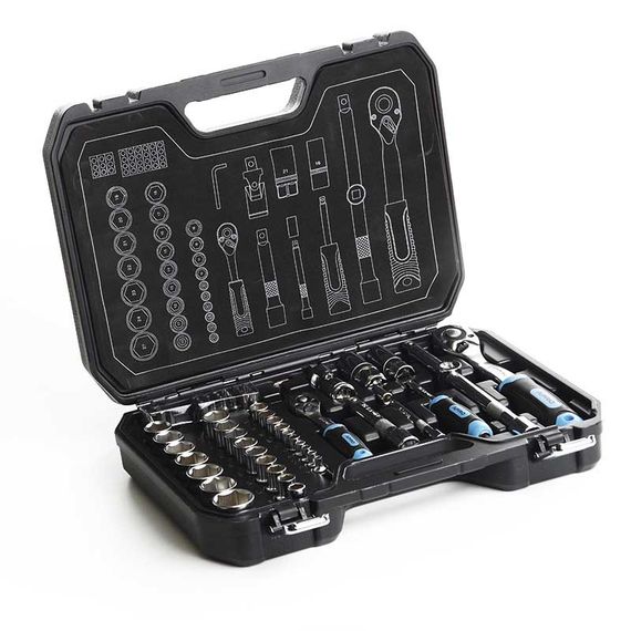 Набор насадок CrV ¼, ½ ( 90Т) (73 шт) APRO