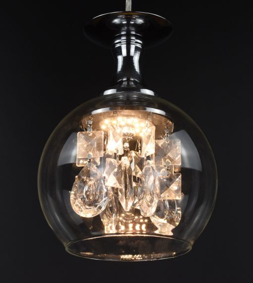 Люстра світлодіодна підвісна LED світильник для квартири на стелю лед 26990 Хром 30-150х14х14 см. | Зображення 8