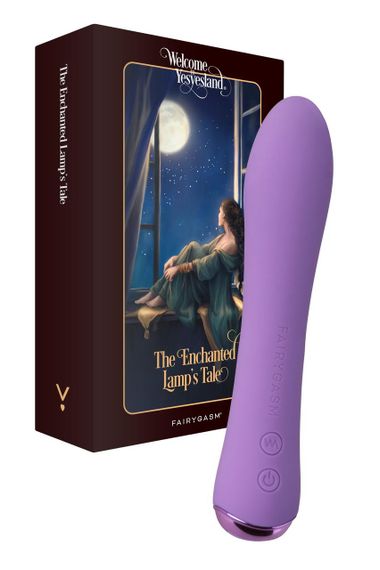 Вибратор с подогревом FairyGasm WowGenie violet, подогрев до 42 °C