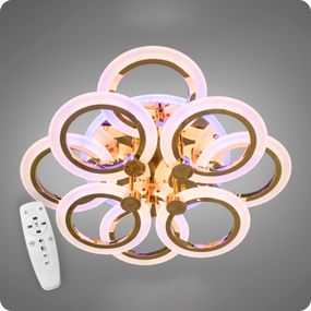 Люстра светодиодная 517 Dlight 3color с пультом 110Вт Золото (01364)