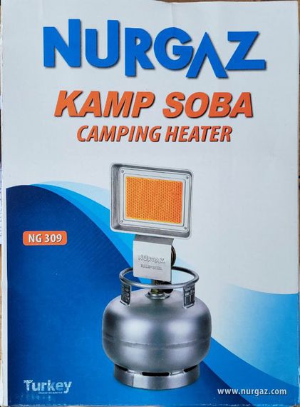 Газовий пальник Nurgaz Kamp Soba 1500 Вт NG-309 обігрівач інфрачервоного випромінювання | Зображення 4