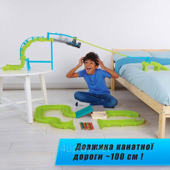 Трек машины вездеходы WowWee Power Treads. Большой игровой набор Hyperdrive Zipline Pack 60+ составляющих | Зображення 5