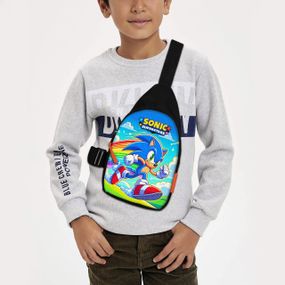 Сумка через плече дитяча Супер Сонік 29х17 см сумка слінг для хлопчика (02208)